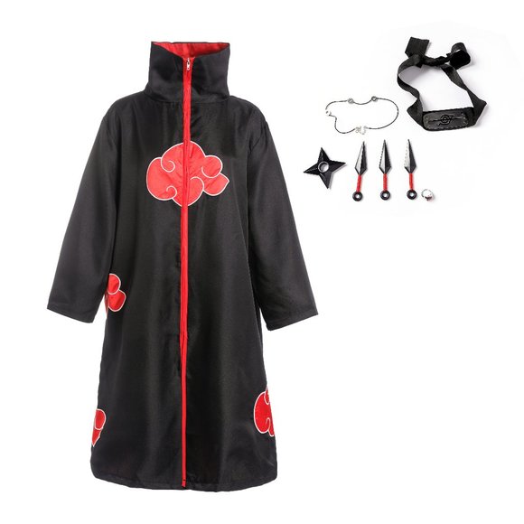 COPY - NARUTO AkatSuki CLOAK HIDDEN LEAF Japanese Anime Cloak Clothes Costume - Picture 1 of 1